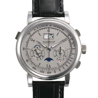 A.LANGE&SOHNE ランゲ&ゾーネ スーパーコピー  ダトグラフ 410-025 パーペチュアル 手巻き シルバー